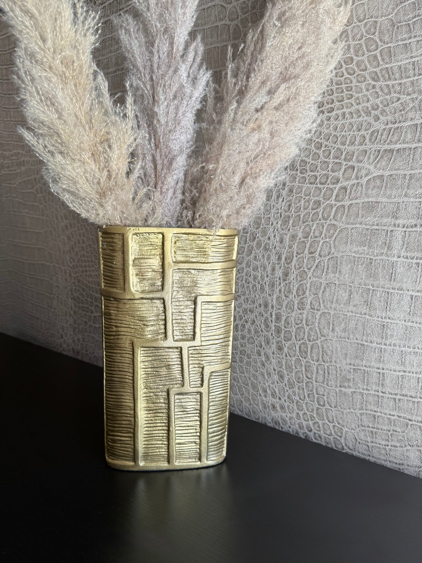 Golden Glow - Platte Designvaas Colmore