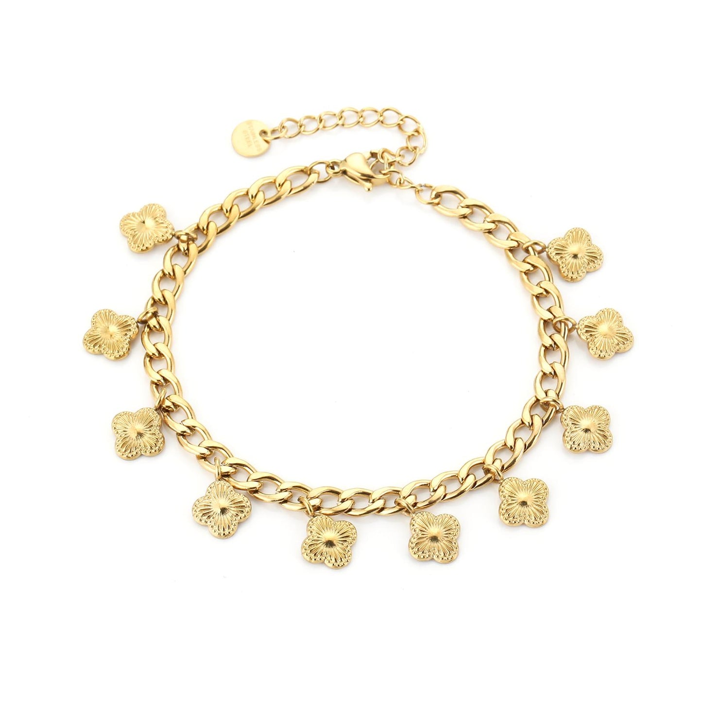 Lucky - Armband met klaverbedels