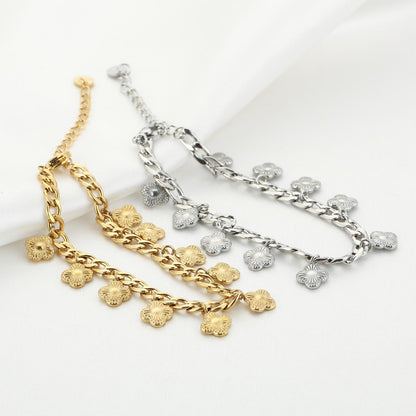 Lucky - Armband met klaverbedels