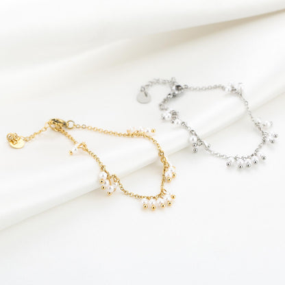 Lulu - Armband met parelhangers