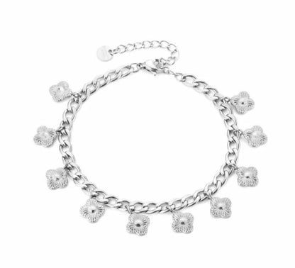 Lucky - Armband met klaverbedels